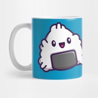 Cute Nigiri Sushi With Maki Roll Cartoon Vector Icon Illustration Mug